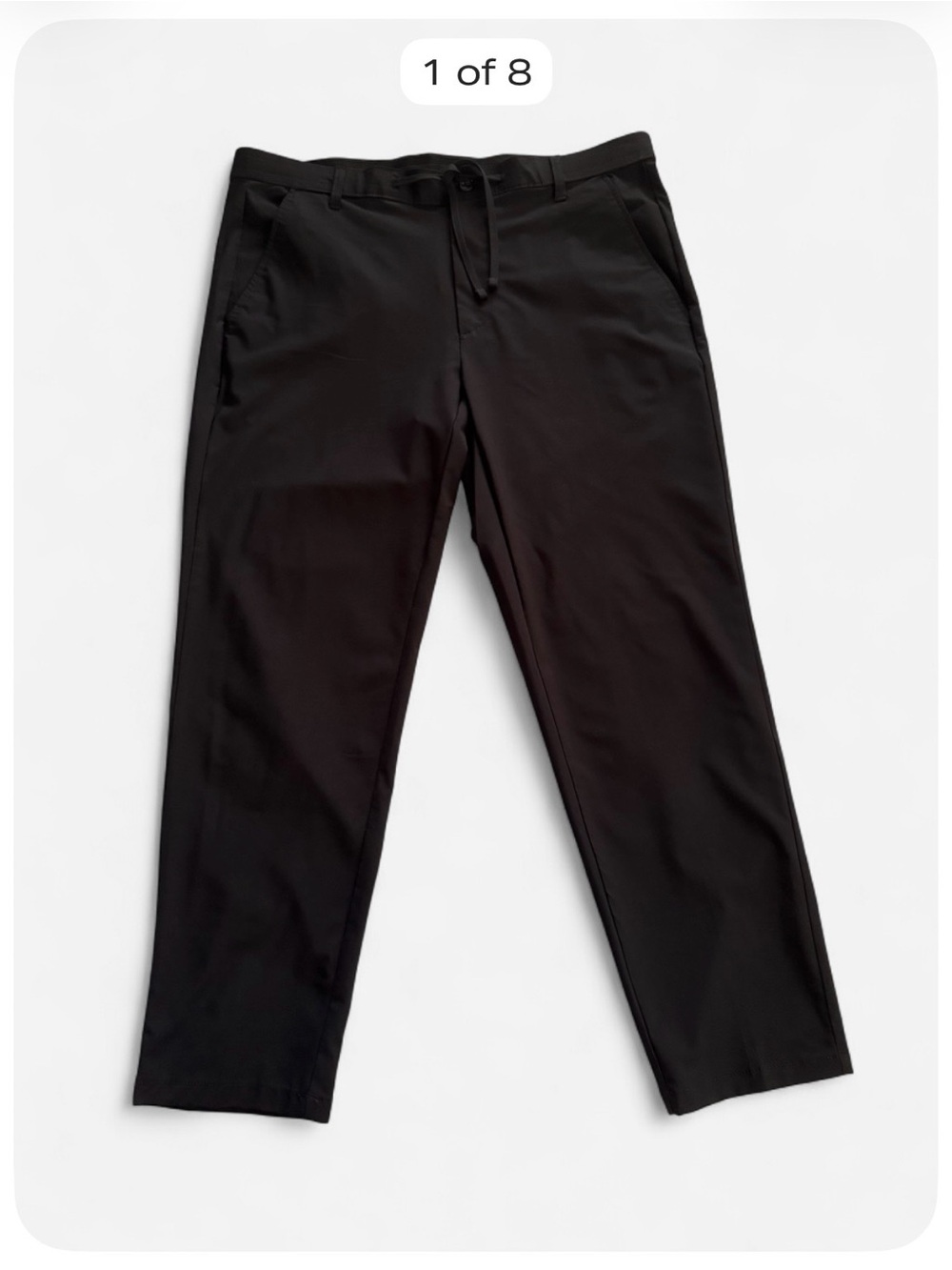 George Men’s 36x30 Black Stretch Performance Pants Golf Work Travel Drawstring